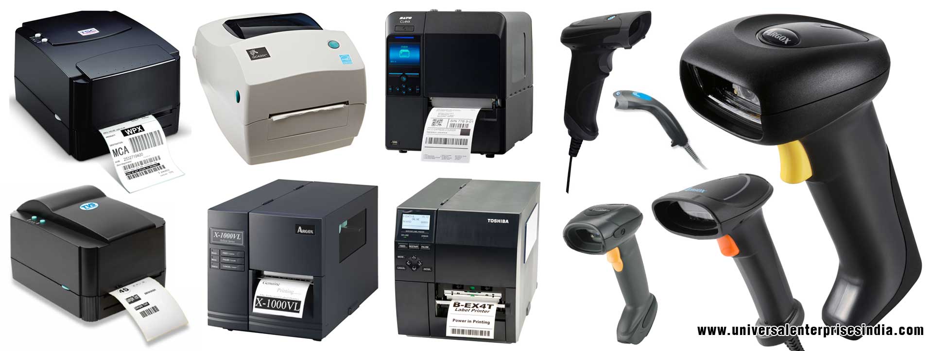 Barcode Printers Barcode Scanners TSC Zebra Argox TVS  Sato Toshiba Barcode Printers Scanners manufacturers suppliers dealers in ludhiana Punjab India